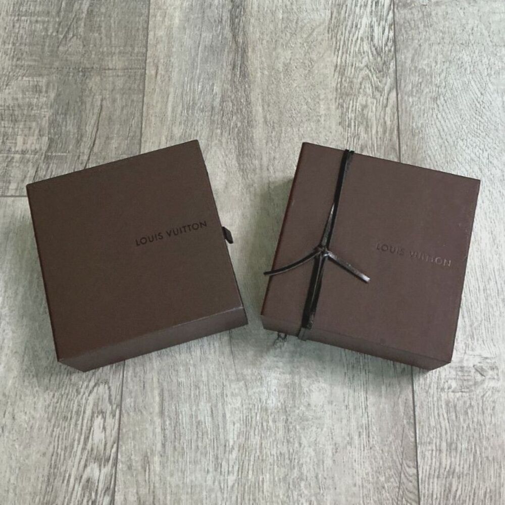 Louis Vuitton Brown Drawer Gift Boxes & Dust Bags Empty Packaging Lot of 2